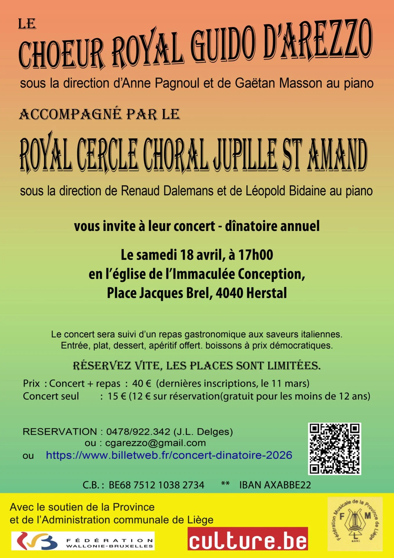 Concert du 18 avril 2026